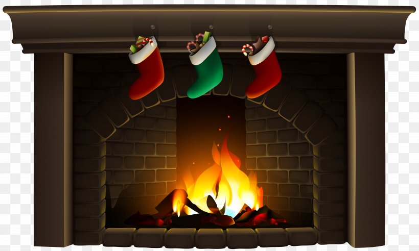 Fireplace Santa Claus Christmas Clip Art, PNG, 8000x4801px, Santa Claus, Christmas, Christmas Decoration, Christmas Stockings, Christmas Tree Download Free