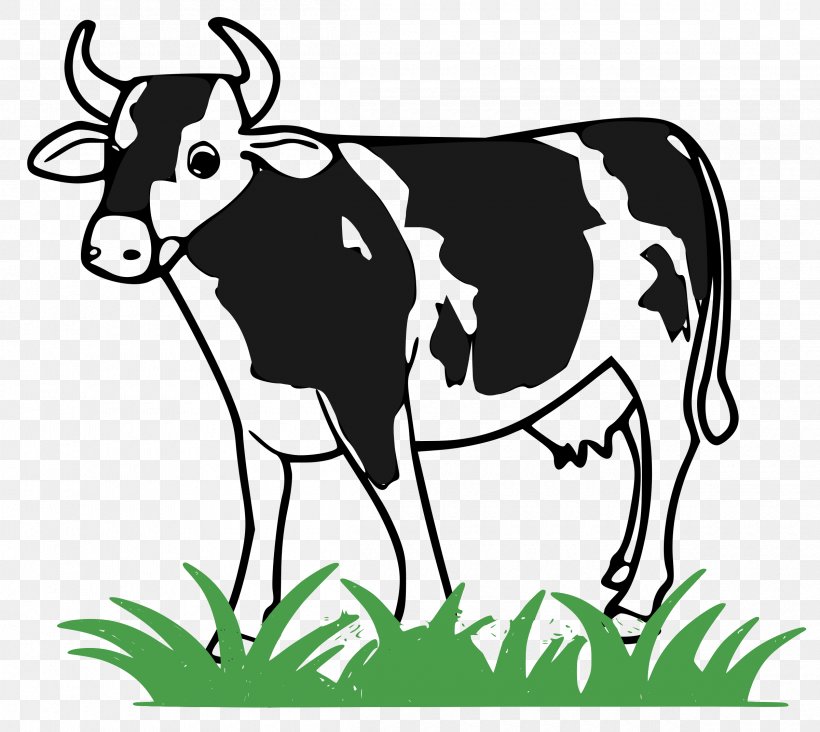 Holstein Friesian Cattle Milk Dairy Cattle Livestock Clip Art, PNG, 2400x2143px, Holstein Friesian Cattle, Artwork, Black And White, Cattle, Cattle Like Mammal Download Free