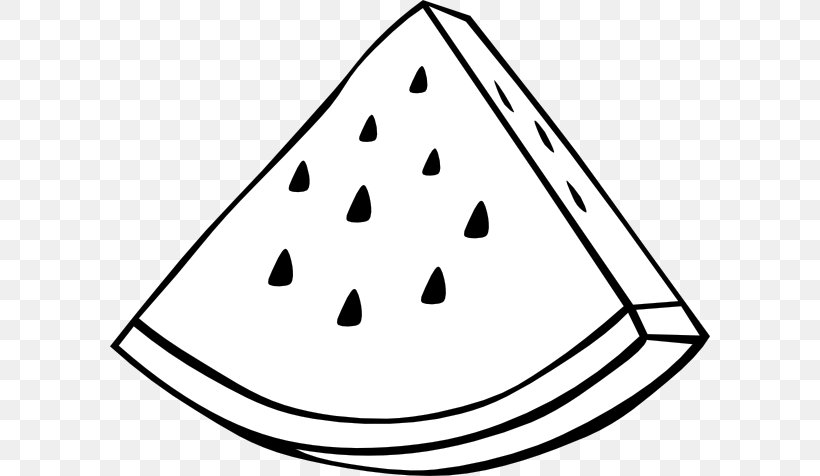 Watermelon Stereotype Black And White Clip Art, PNG, 600x476px, Watermelon, Area, Black And White, Coloring Book, Cone Download Free