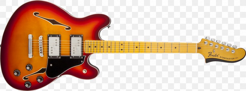 Fender Starcaster Fender Stratocaster Fender Coronado Fender Musical Instruments Corporation Guitar, PNG, 2400x898px, Fender Starcaster, Acoustic Electric Guitar, Acoustic Guitar, Bass Guitar, Electric Guitar Download Free