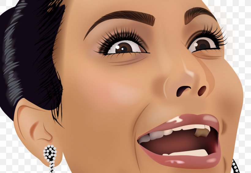 Kim Kardashian Keeping Up With The Kardashians Face With Tears Of Joy Emoji Celebrity, PNG, 1300x898px, Watercolor, Cartoon, Flower, Frame, Heart Download Free