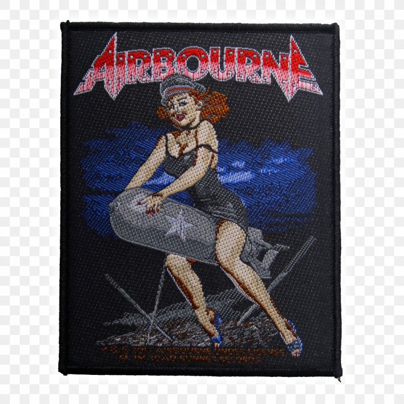 Airbourne Black Dog Barking Patch AC/DC Iron-on, PNG, 1000x1000px, Airbourne, Acdc, Advertising, Album Cover, Back In Black Download Free