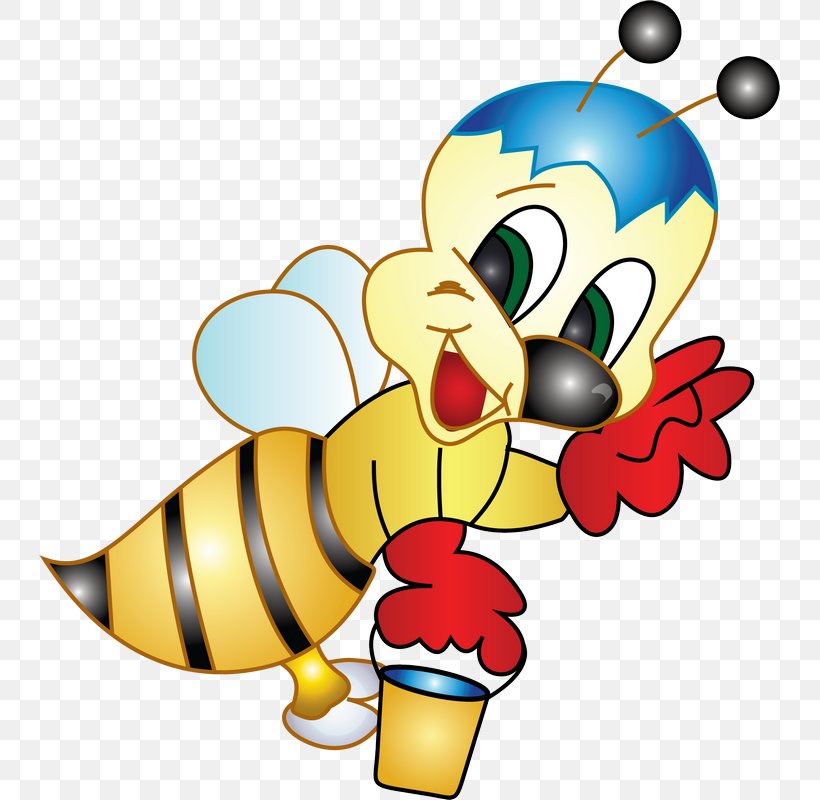Honey Bee Cartoon Clip Art, PNG, 741x800px, Bee, Art, Artwork, Beak, Beehive Download Free