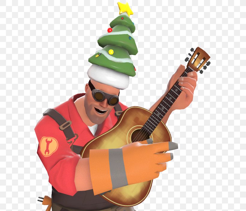 Team Fortress 2 Hat Tree Valve Corporation Christmas, PNG, 606x705px, Team Fortress 2, Acoustic Guitar, Christmas, Christmas Ornament, Christmas Tree Download Free