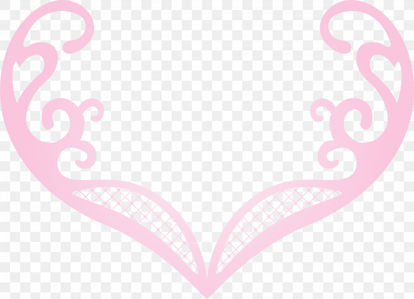 Classic Frame, PNG, 3000x2173px, Classic Frame, Heart, Line, Love, Pink Download Free