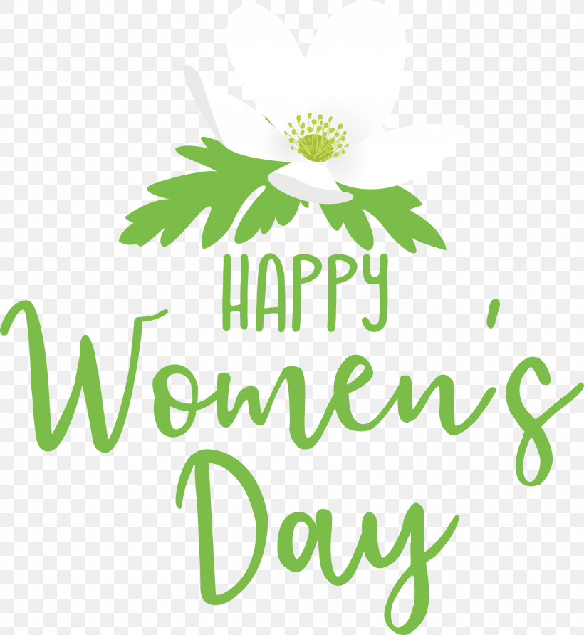 Happy Women’s Day, PNG, 2759x3000px, Flower, Green, Leaf, Logo, Meter Download Free