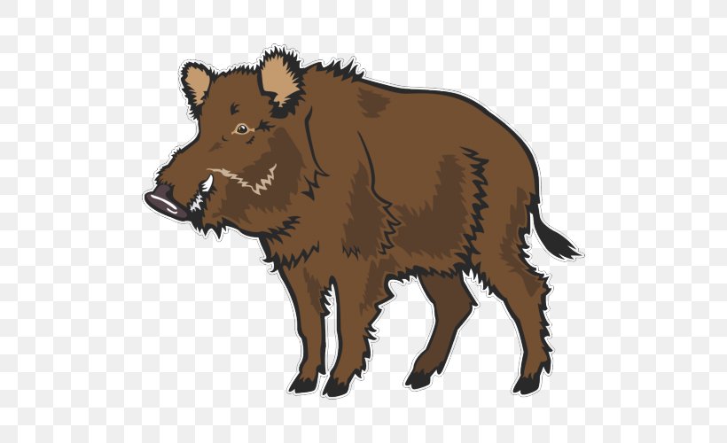 Wild Boar Common Warthog Clip Art, PNG, 500x500px, Wild Boar, Bear, Bison, Cattle Like Mammal, Common Warthog Download Free