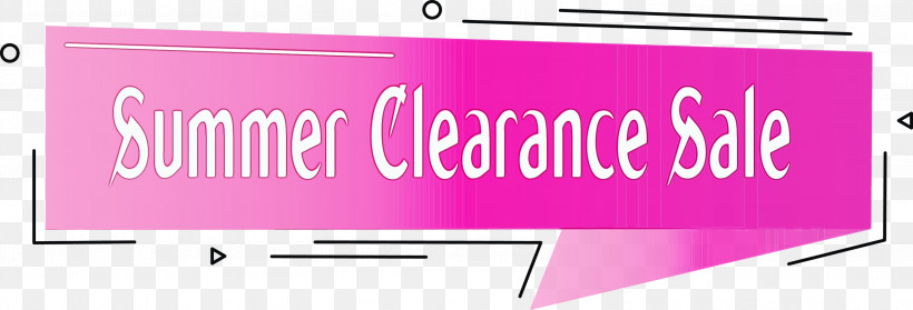 Banner Logo Signage Pink M Font, PNG, 2999x1022px, Summer Clearance Sale, Area, Banner, Computer Monitor, Logo Download Free