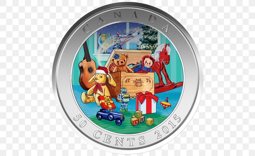 Canada Coin Royal Canadian Mint 50-cent Piece Christmas, PNG, 500x500px, 50cent Piece, Canada, Australian Fiftycent Coin, Bullion Coin, Cent Download Free
