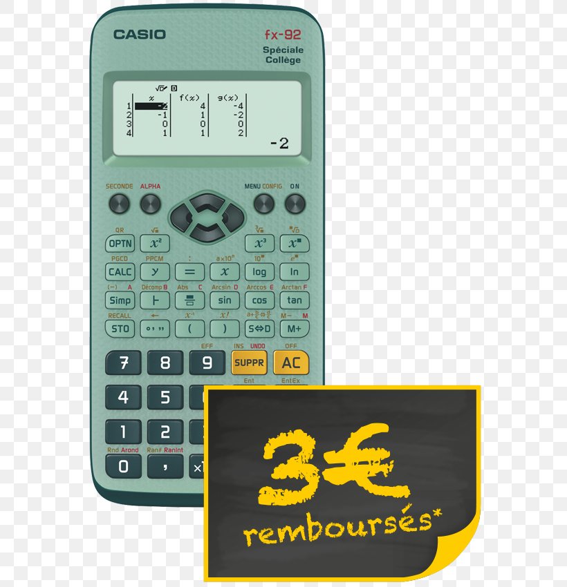 Casio FX 92 Collège Scientific Calculator Calculadora CASIO FX 92 Casio Fx-92 College 2D, PNG, 579x850px, Scientific Calculator, Calculator, Casio, Casio 9850 Series, Casio Fx991es Download Free