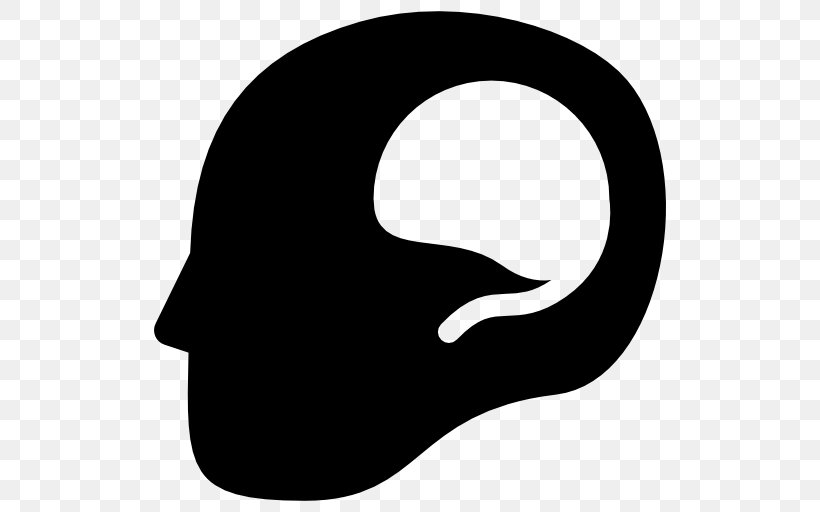 Human Head Brain Silhouette, PNG, 512x512px, Human Head, Black, Black And White, Brain, Head Download Free