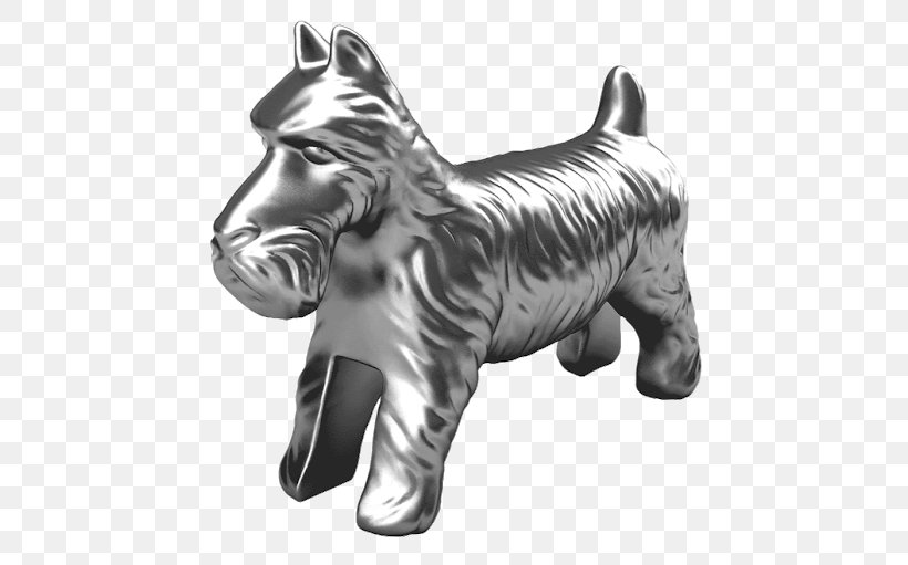 Monopoly Scottish Terrier Brik Board Game, PNG, 512x511px, Monopoly, Animal Figure, Big Cats, Black And White, Board Game Download Free