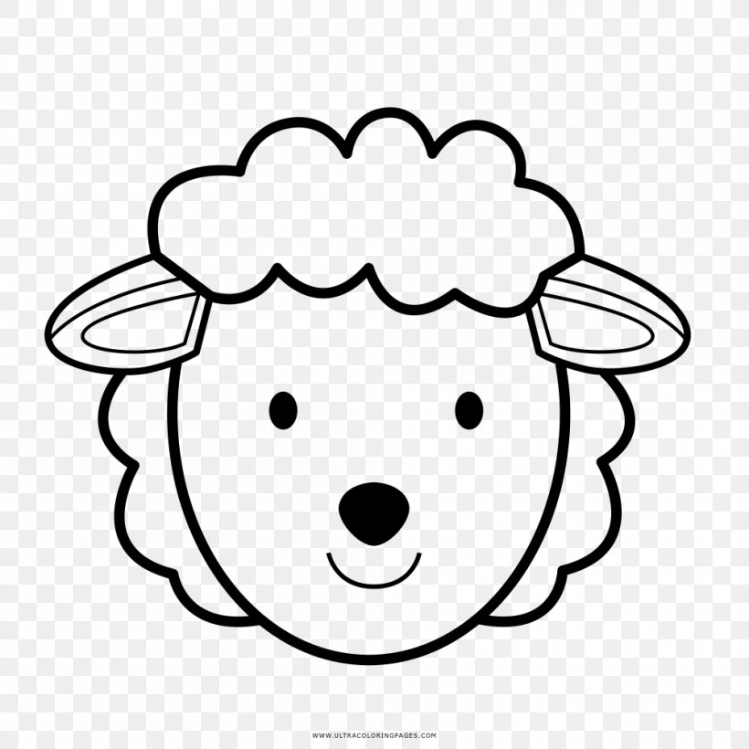 Sheep Drawing Coloring Book Lamb And Mutton, PNG, 1000x1000px, Sheep, Area, Ausmalbild, Black, Black And White Download Free