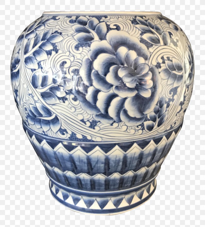 Vase Blue And White Pottery Ceramic Cobalt Blue, PNG, 2349x2603px, Vase, Artifact, Blue, Blue And White Porcelain, Blue And White Pottery Download Free