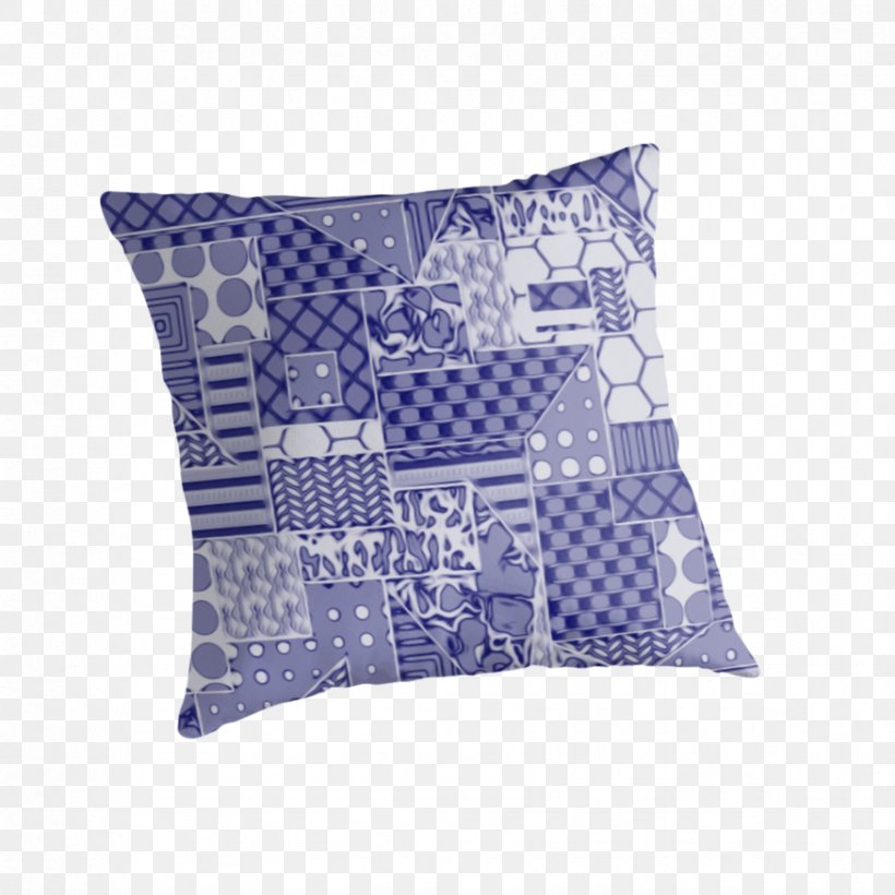 Cushion Throw Pillows Patchwork Pattern, PNG, 875x875px, Cushion, Blue, Patchwork, Pillow, Purple Download Free