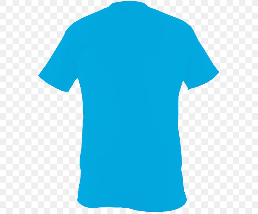 T-shirt Sleeve Crew Neck Clothing, PNG, 595x680px, Tshirt, Active Shirt, Aqua, Azure, Blue Download Free