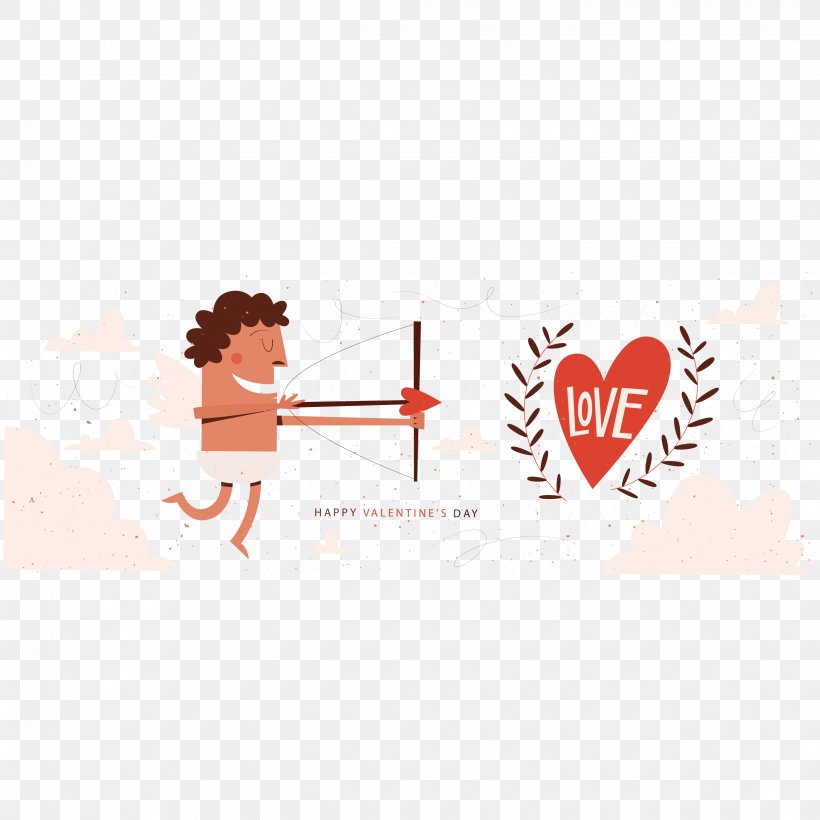 Cupid Valentines Day, PNG, 2439x2440px, Watercolor, Cartoon, Flower, Frame, Heart Download Free