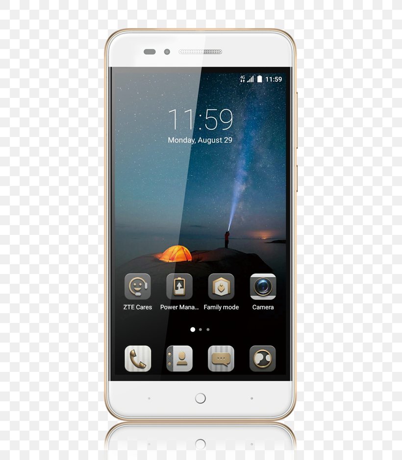 ZTE Blade 4G Dual SIM Smartphone, PNG, 500x940px, Zte, Cellular Network, Communication Device, Display Device, Dual Sim Download Free