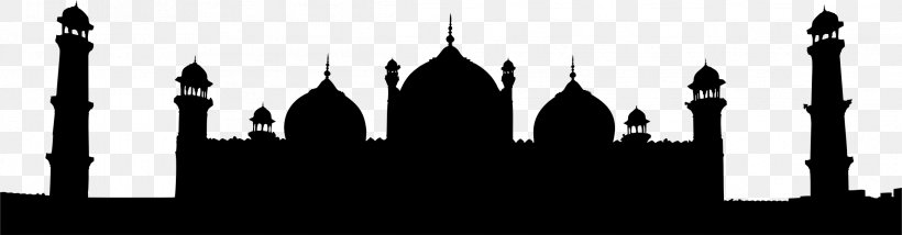 Badshahi Mosque Sheikh Zayed Grand Mosque Center Istiqlal Mosque Al Masjid An Nabawi, PNG, 2328x608px, Badshahi Mosque, Al Masjid An Nabawi, Arch, Architecture, Black Download Free