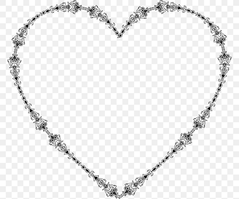Heart Clip Art, PNG, 770x684px, Heart, Black And White, Body Jewelry, Celtic Knot, Chain Download Free