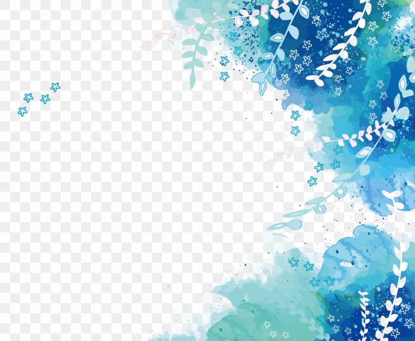 Vector Blue Tree Rattan Pattern, PNG, 1500x1235px, Watercolor Painting, Aqua, Azure, Blue, Color Download Free