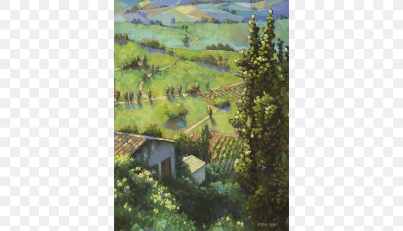 French Hills Painting Pastel Landscaping Fence, PNG, 550x471px, Painting, Biome, Boat, Ecosystem, Fence Download Free
