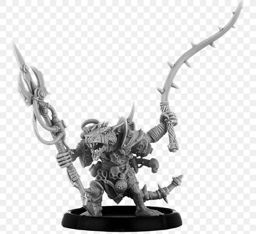 Rat Splinter Warlock The Ninth Age: Fantasy Battles Miniature Wargaming, PNG, 755x750px, Rat, Action Figure, Black And White, Fictional Character, Figurine Download Free