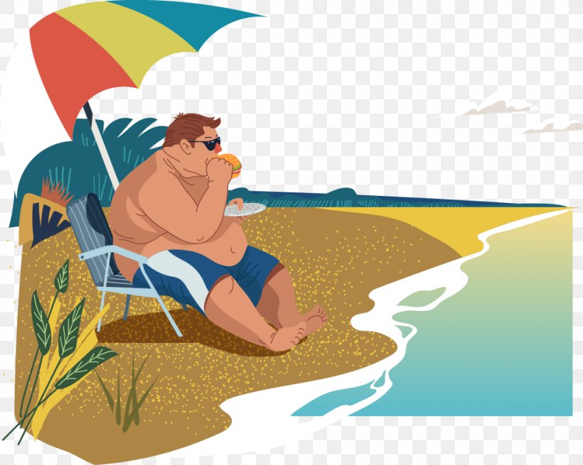 Male Cartoon Silhouette Illustration, PNG, 986x788px, Male, Adipose Tissue, Art, Beach, Cartoon Download Free