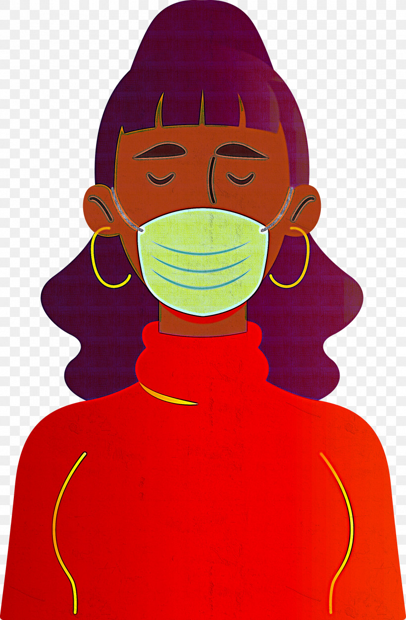Wearing Mask Coronavirus Corona, PNG, 1964x2999px, Wearing Mask, Cartoon, Corona, Coronavirus, Magenta Download Free