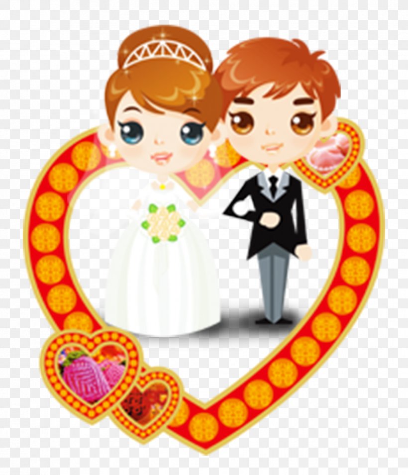 Wedding Marriage Illustration, PNG, 1751x2040px, Watercolor, Cartoon, Flower, Frame, Heart Download Free