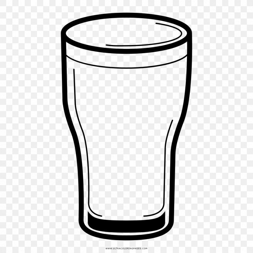 Pint Glass Beer Drawing Table-glass, PNG, 1000x1000px, Pint Glass, Beer, Beer Glass, Beer Glasses, Black And White Download Free