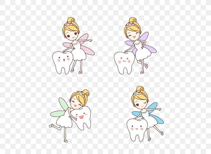 Tooth Fairy Human Tooth Dentist, PNG, 600x600px, Watercolor, Cartoon, Flower, Frame, Heart Download Free
