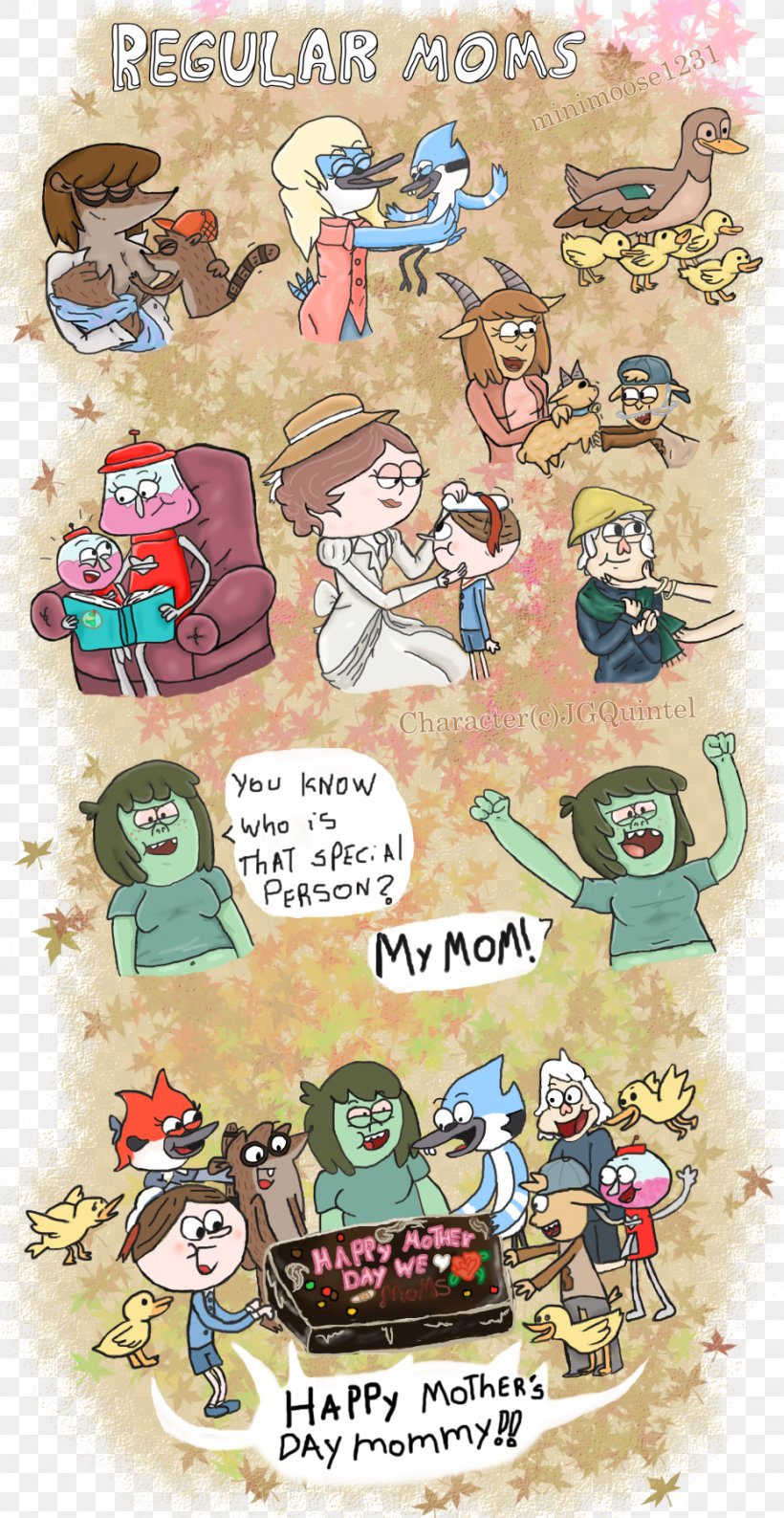 Rigby Mordecai Comics Mother's Day, PNG, 930x1800px, 7 May, Rigby, Art, Cartoon, Cartoon Network Download Free