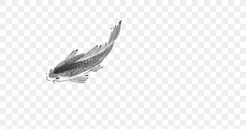 Bird Graphic Design Black And White, PNG, 1058x557px, Bird, Black And White, Feather, Fish, Ink Wash Painting Download Free