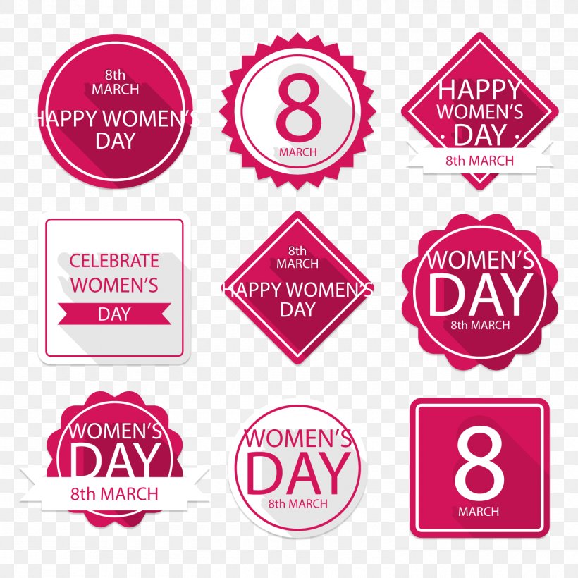 International Womens Day Woman Euclidean Vector, PNG, 1500x1500px, International Womens Day, Brand, Label, Logo, Magenta Download Free