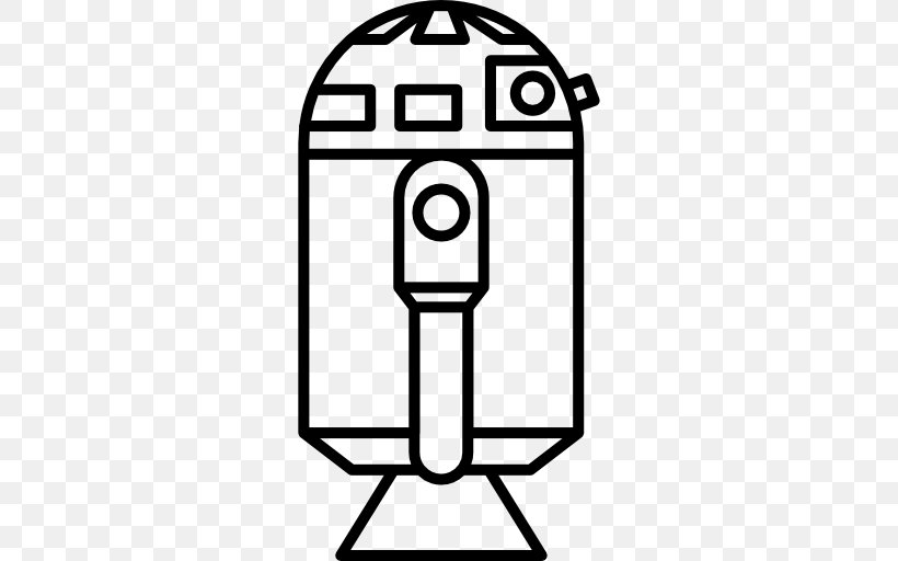 R2-D2 Star Wars Robot Droid, PNG, 512x512px, Star Wars, Area, Black And White, Droid, Empire Strikes Back Download Free
