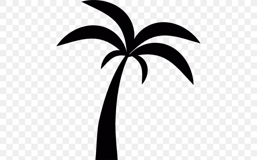 Arecaceae Tree Clip Art, PNG, 512x512px, Arecaceae, Arecales, Black And White, Branch, Coconut Download Free