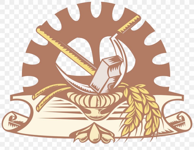 Hammer And Sickle Wheat Illustration, PNG, 1024x792px, Hammer And Sickle, Art, Fictional Character, Gear, Hammer Download Free