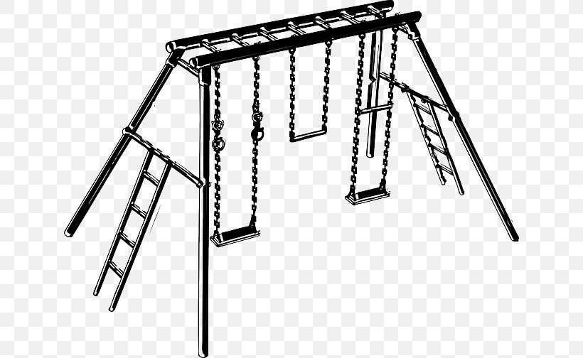Jungle Gym Swing Child Playground Clip Art, PNG, 640x504px, Jungle Gym, Black And White, Child, Drawing, Outdoor Play Equipment Download Free