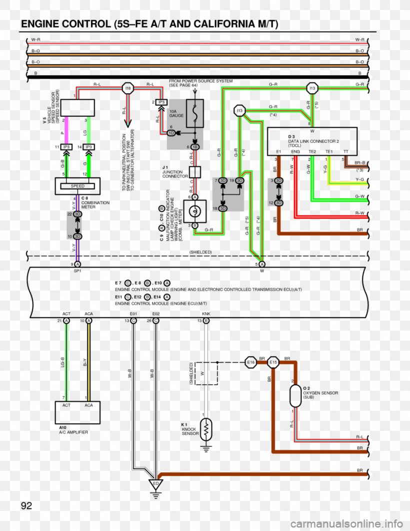 1994 Toyota Camry Diagram 1999 Toyota Camry Electrical Network, PNG, 960x1242px, Toyota, Area, Circuit Diagram, Diagram, Drawing Download Free