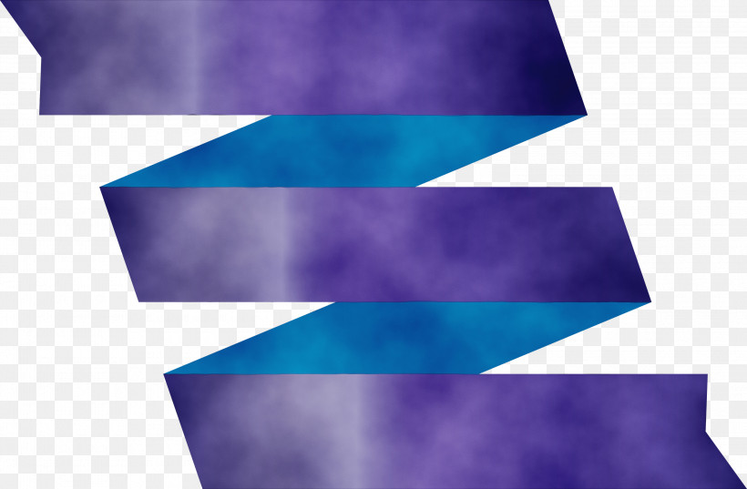 Blue Purple Cobalt Blue Violet Electric Blue, PNG, 3000x1967px, Ribbon, Blue, Cobalt Blue, Electric Blue, Multiple Ribbon Download Free