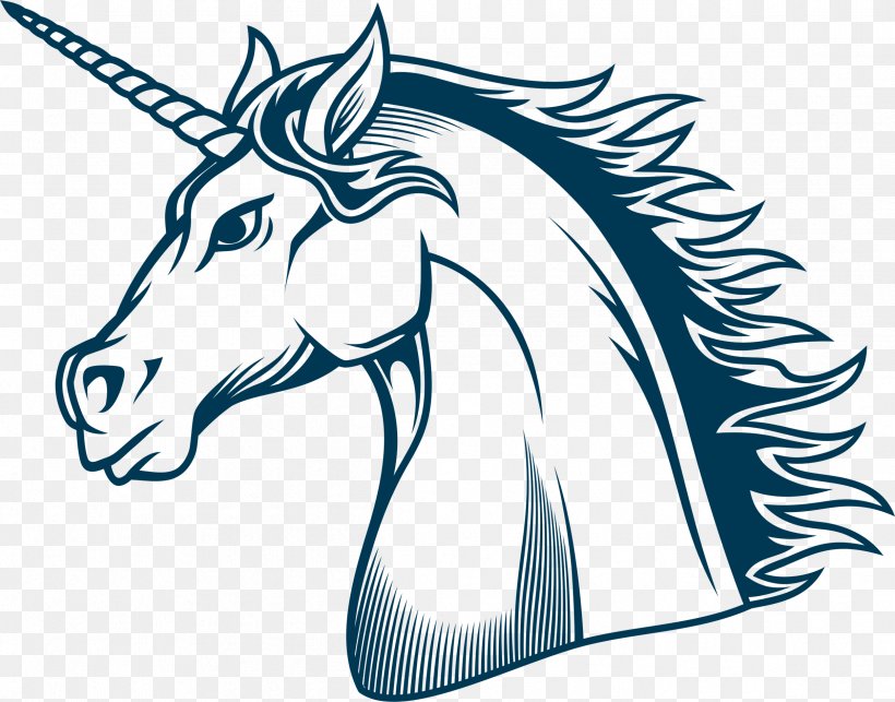 Clip Art Unicorn Mustang Line Art Cartoon, PNG, 2417x1896px, Unicorn, Animal, Animal Figure, Area, Artwork Download Free