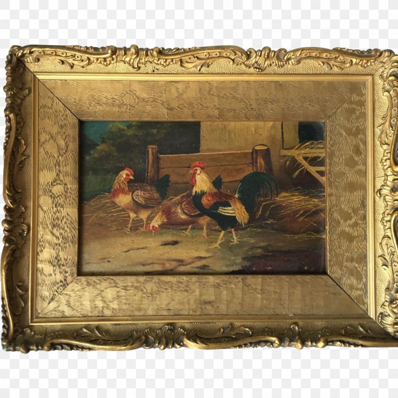 Picture Frames Oil Painting Rooster, PNG, 1007x1007px, Picture Frames, Antique, Art, Artist, Color Download Free