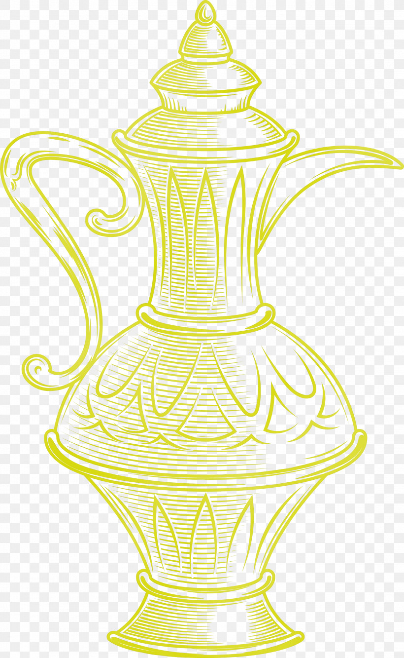 Yellow Vase, PNG, 2194x3568px, Watercolor, Paint, Vase, Wet Ink, Yellow Download Free