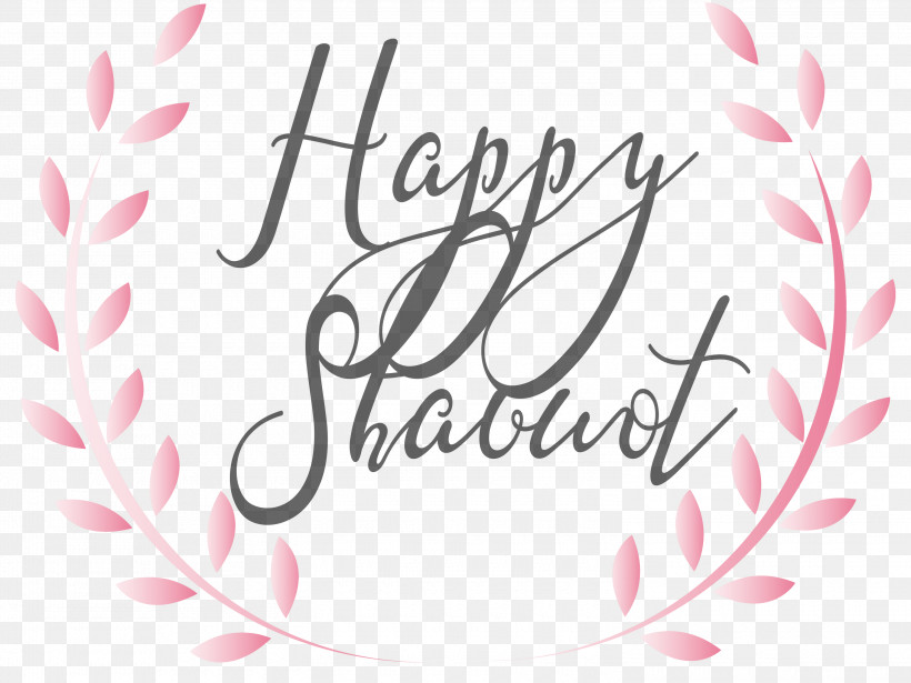 Happy Shavuot Shavuot Shovuos, PNG, 3000x2253px, Happy Shavuot, Calligraphy, Line, Magenta, Pink Download Free