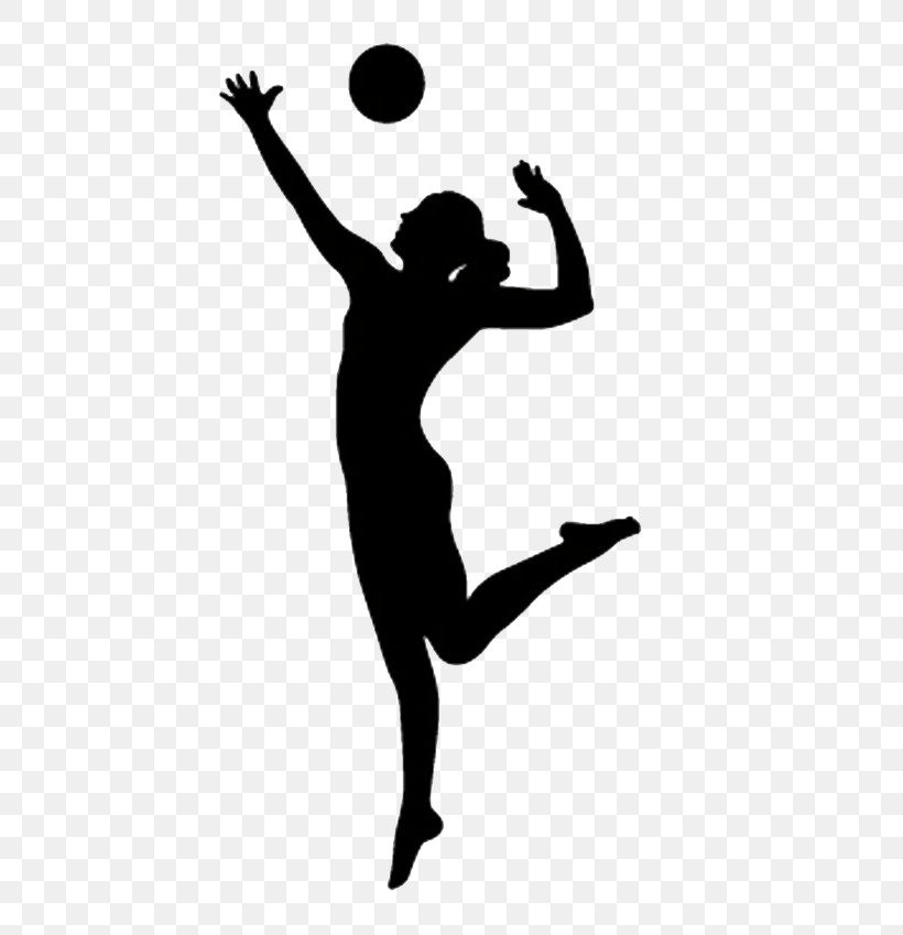 Volleyball Player Volleyball Throwing A Ball Silhouette Athletic Dance ...