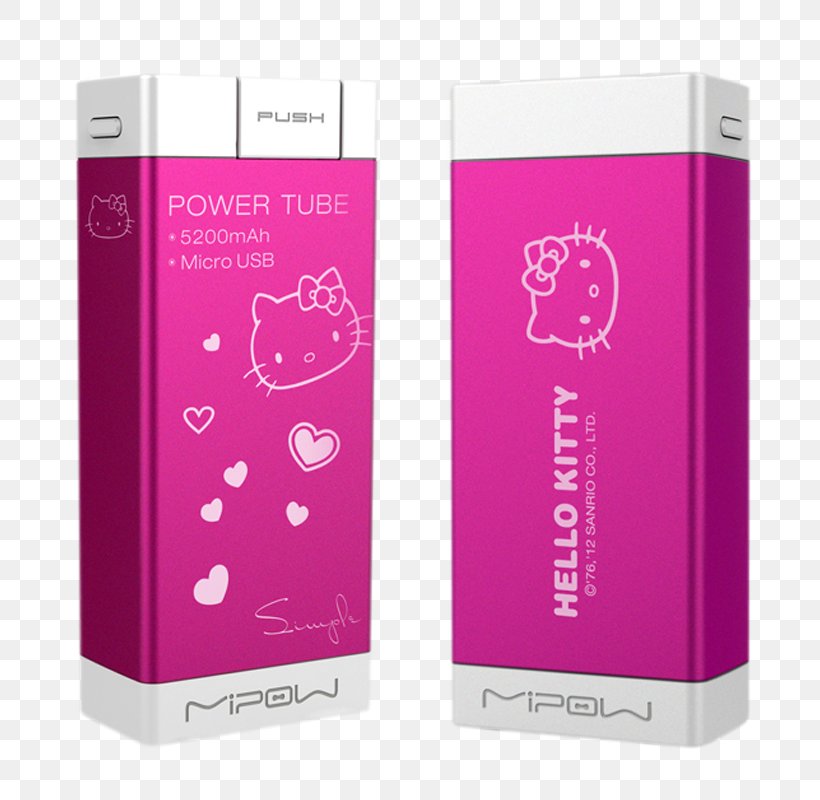 Battery Charger Hello Kitty Handheld Devices Flow Battery IPhone, PNG, 800x800px, Battery Charger, Battery, Computer, Cuteness, Electronic Device Download Free