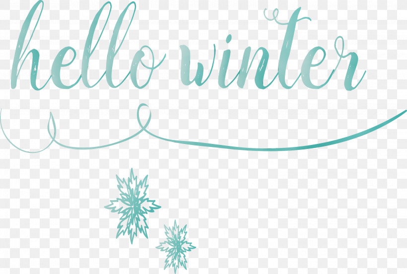 Logo Font Turquoise Tree Meter, PNG, 3000x2020px, Hello Winter, Line, Logo, Meter, Paint Download Free