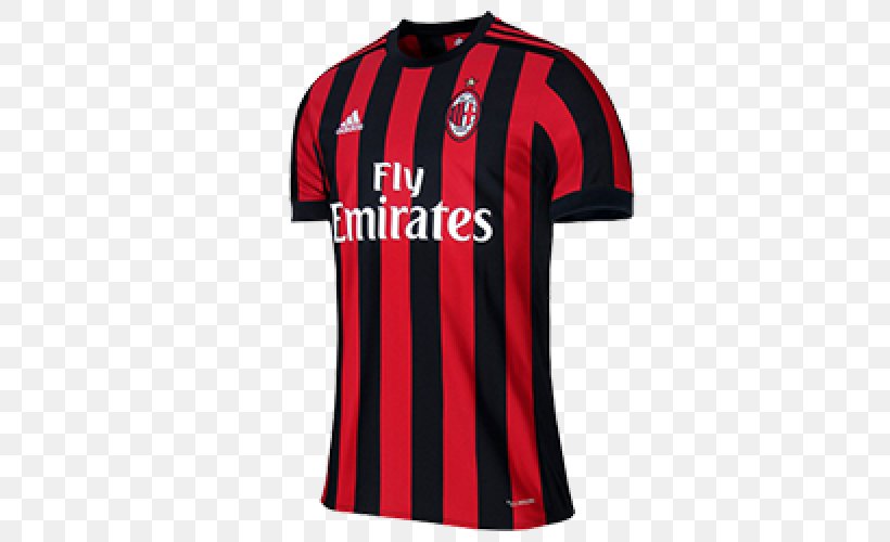 A.C. Milan Serie A Kit Jersey Adidas, PNG, 500x500px, Ac Milan, Active Shirt, Adidas, Bicycle Jersey, Clothing Download Free