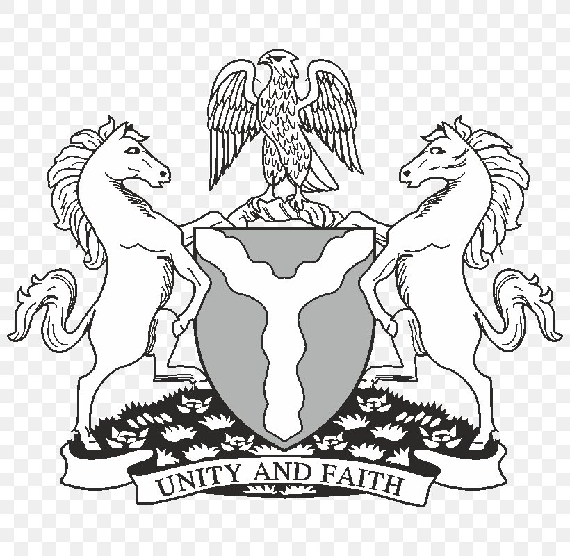 Coat Of Arms Of Nigeria Drawing P.M. News, PNG, 800x800px, Nigeria, Area, Art, Artwork, Black And White Download Free